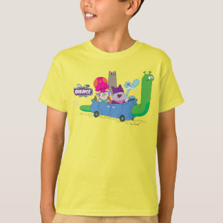Mung, Chowder, Shnitzel & Truffles in Snail Car T-Shirt