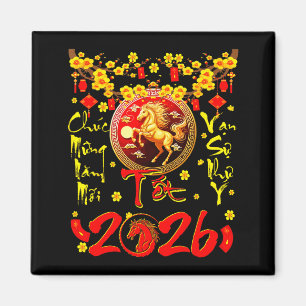 Mung Nam Moi Tet 2026 Vietnamesisches Neujahrsfest Magnet