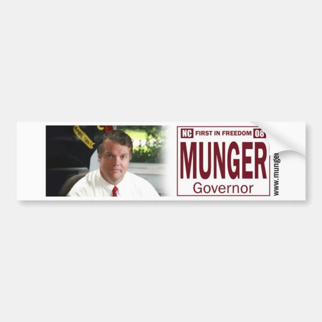 Munger für NC-Gouverneur Autoaufkleber (Vorne)