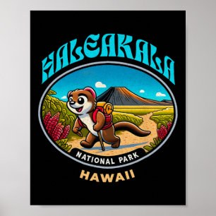 Mungo auf Wanderung im Haleakala-Nationalpark  Poster