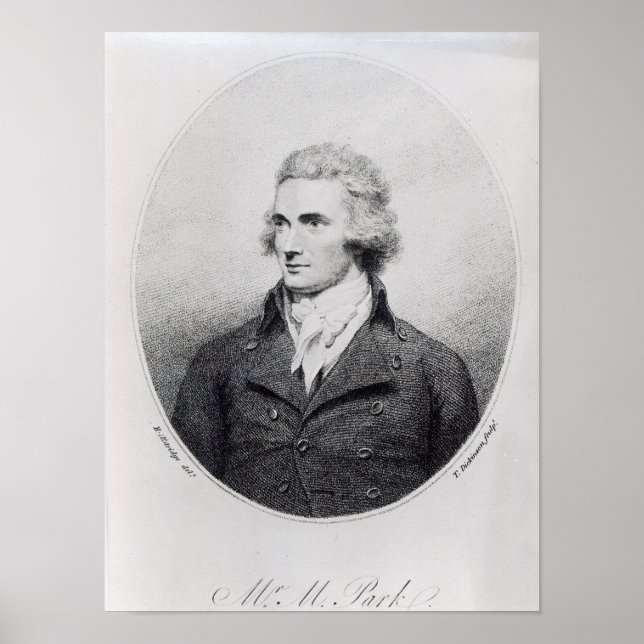 Mungo Park, graviert von T. Dickinson Poster (Vorne)