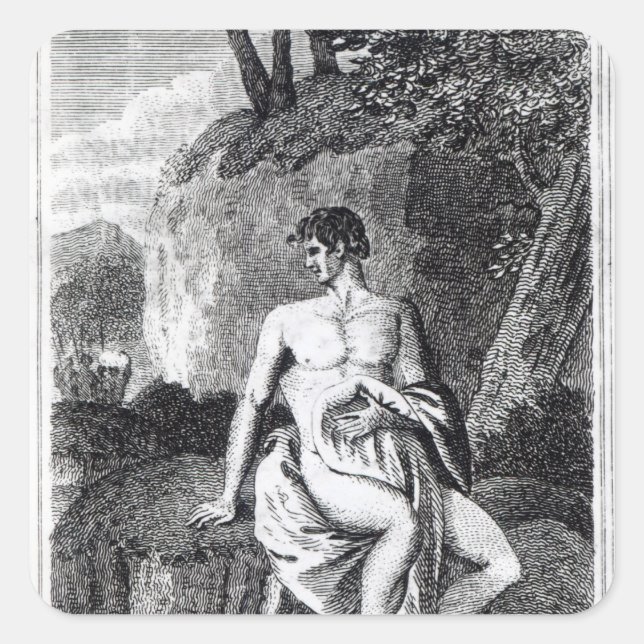 Mungo Park in Afrika Quadratischer Aufkleber (Vorderseite)