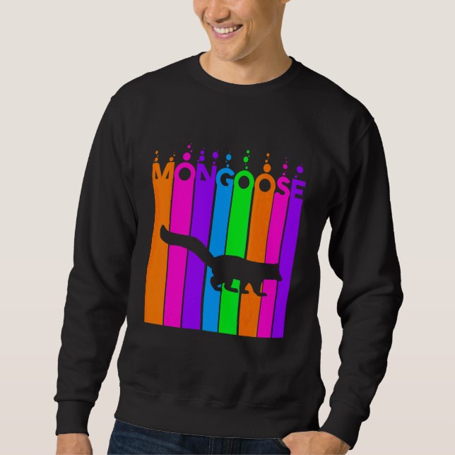 Mungo Tier Regenbogen Blase Mit Silhouette Sweatshirt (Vorderseite)