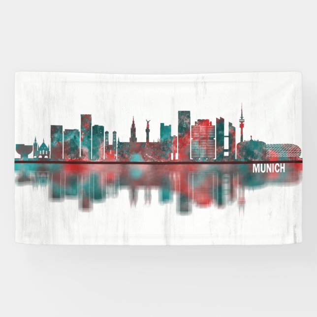 Munich Germany Skyline Banner (Horizontal)