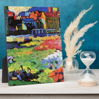 Munich-Schwabing with church St. Ursula Fotoplatte