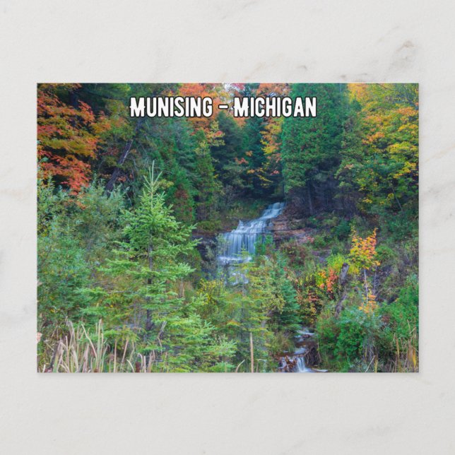 Munising Michigan Postcard Postkarte (Vorderseite)
