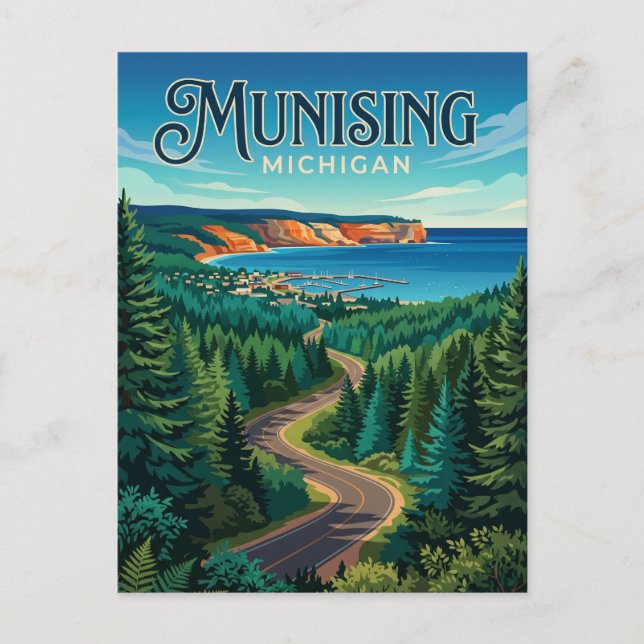 Munising USA Postkarte (Vorderseite)