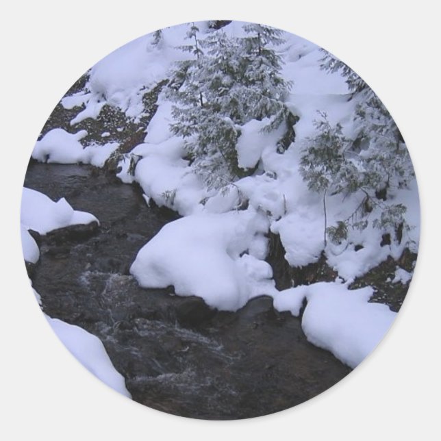 Munisingfallschrei Runder Aufkleber (Vorderseite)