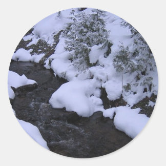 Munisingfallschrei Runder Aufkleber