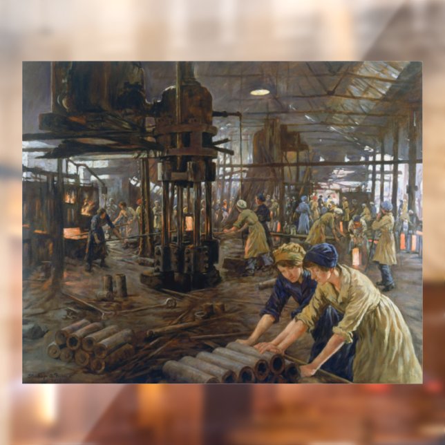 Munitions Girls 1918 bei Factory World War 1 Fensteraufkleber (Blatt 2)