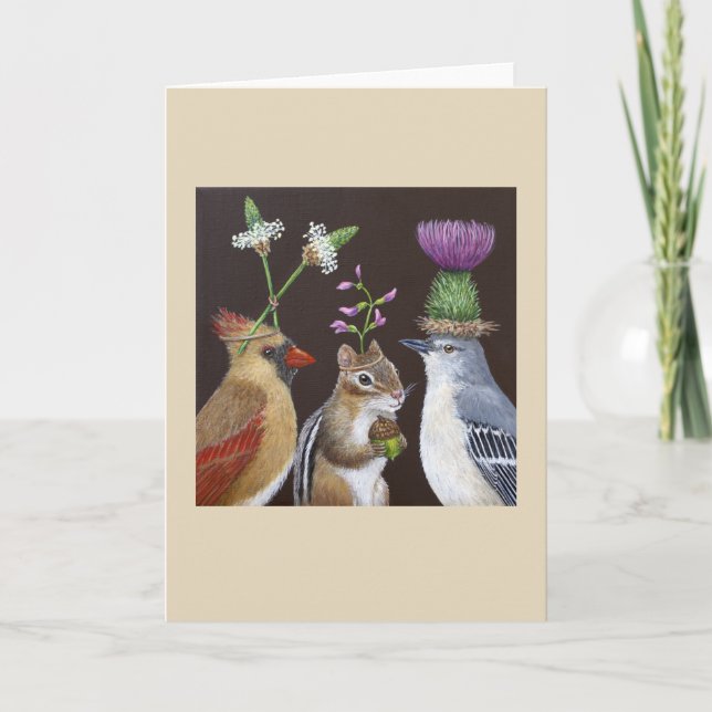 Munk in Middle Grußkarte Karte (Vorderseite)