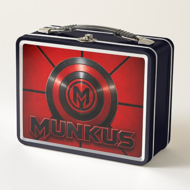 Munkus-Emblem-Lunchbox/Schul-Lunchbox Metall Brotdose (Vorderseite)