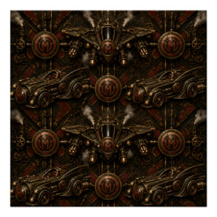 Munkus Steampunk Glanzposter/Night Patrol Poster