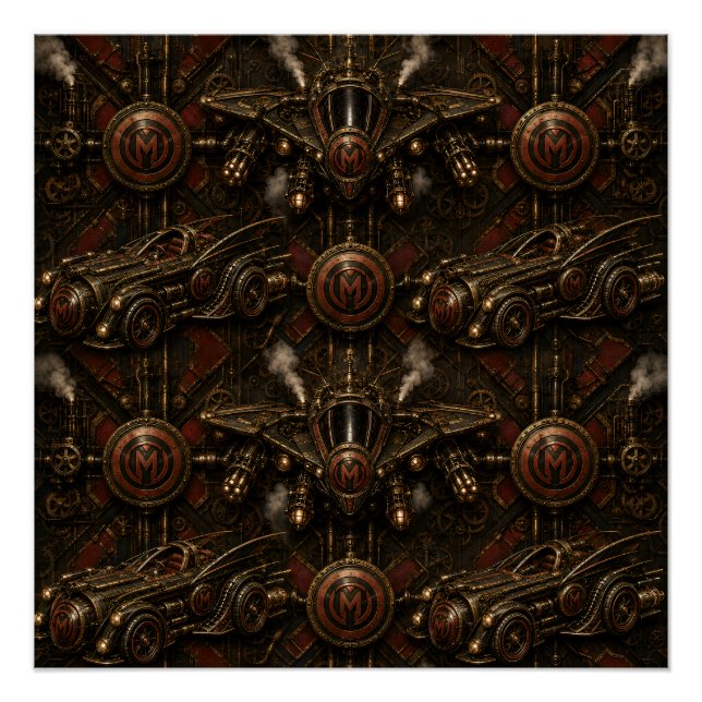 Munkus Steampunk Glanzposter/Night Patrol Poster (Vorderseite)