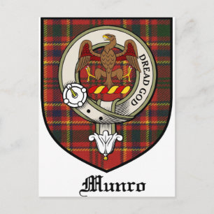 Munro Clan Wappen Abzeichen Tartan Postkarte