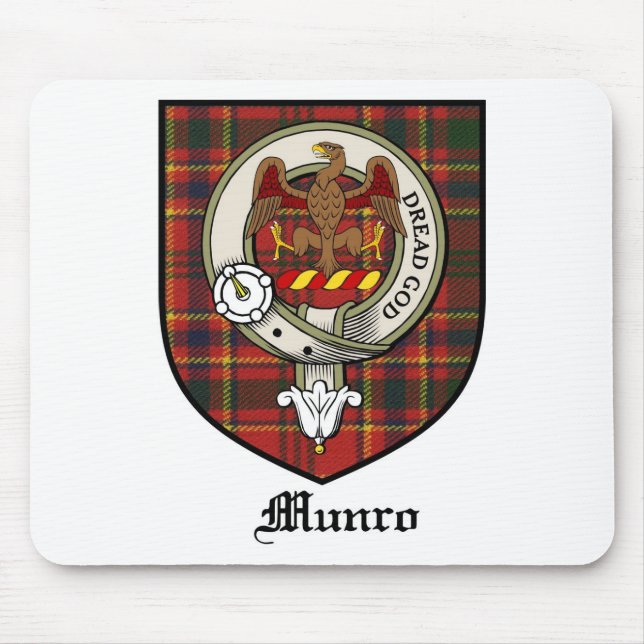 Munro Clan-Wappen-AbzeichenTartan Mousepad (Vorne)