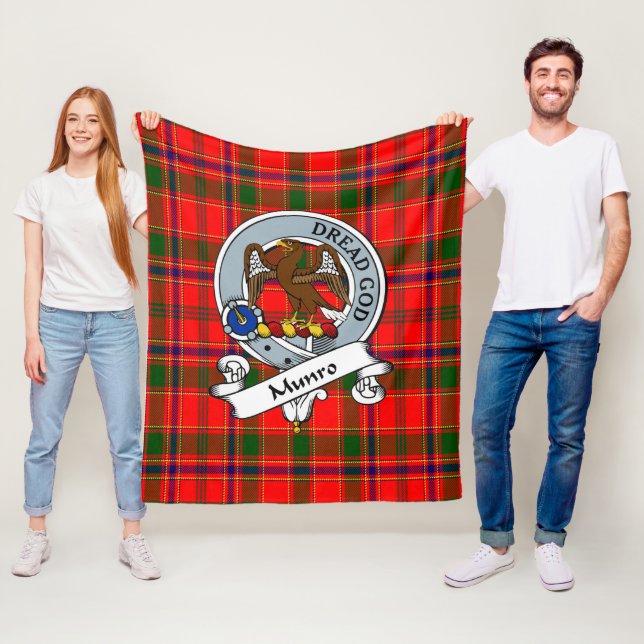 Munro Modern Clan Abzeichen Tartan Kariert Fleecedecke (Beispiel)