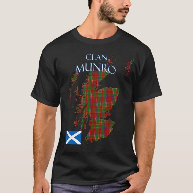 Munro Scottish Clan Tartan Scotland T-Shirt (Vorderseite)