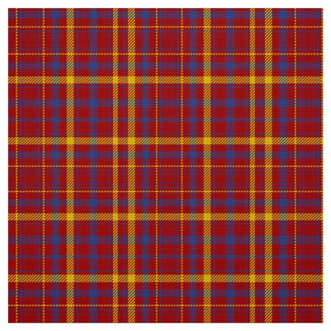 Munro Tartan Red Blue und Yellow Karierte Stoffe (Muster)