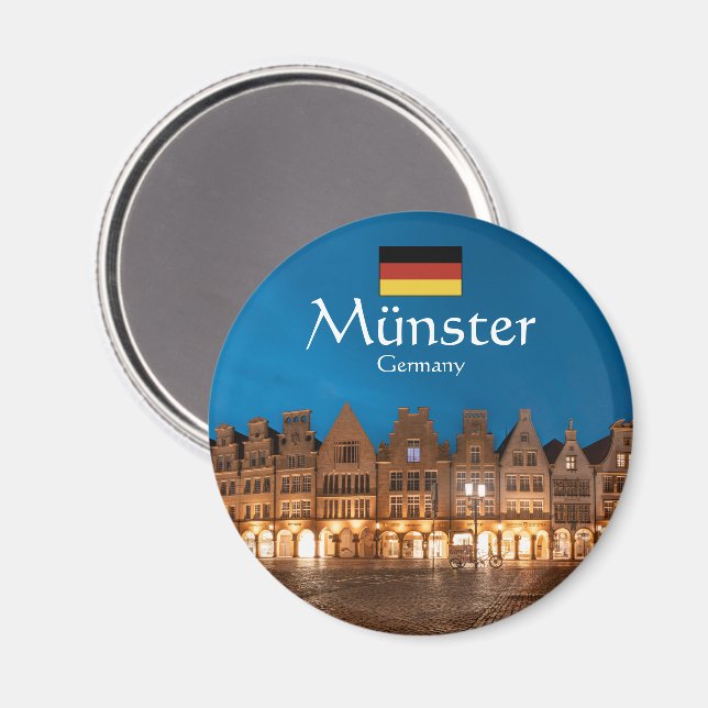 Münster Germany Souvenir Magnet (Vorderseite/Rückseite)