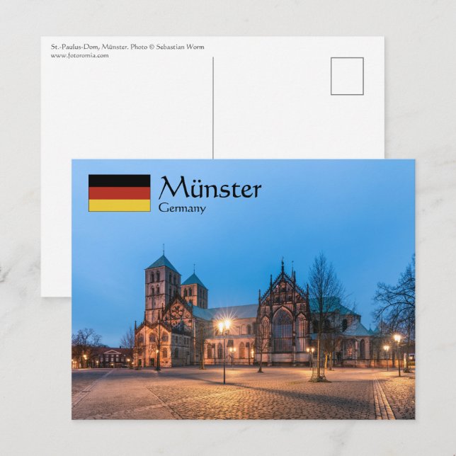 Münster Postkarte (Vorne/Hinten)