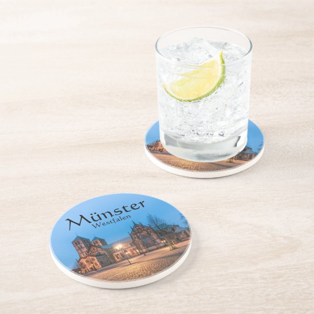 Münster Souvenir Getränkeuntersetzer (Seite)