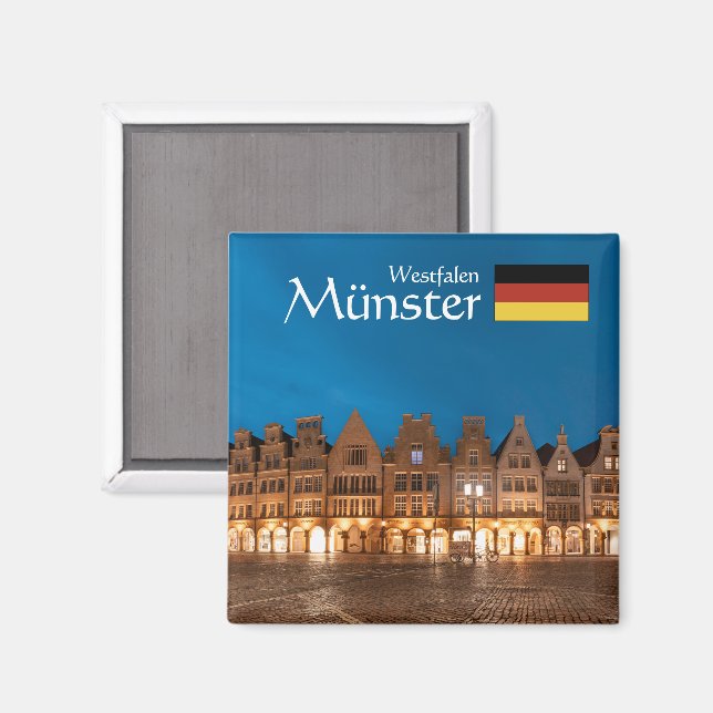 Münster Souvenir Magnet (Vorderseite/Rückseite)