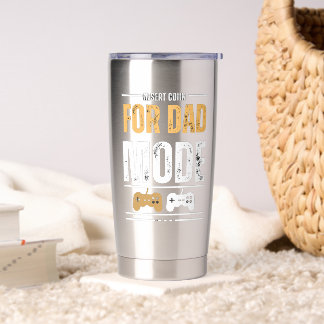Münze einwerfen für Dad Mode Gaming Art Tassen Thermobecher