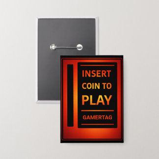 Münze einwerfen, um die personalisierte Gamertag-T Button