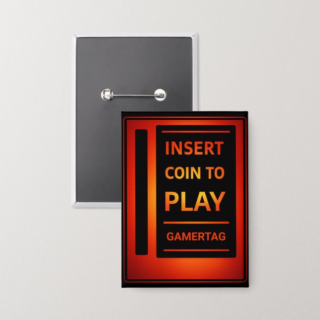 Münze einwerfen, um die personalisierte Gamertag-T Button (Vorderseite/Rückseite)