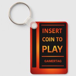 Münze einwerfen, um personalisiertes Gamertag-Schl Schlüsselanhänger