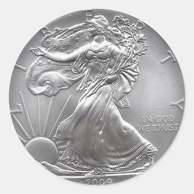 Münze Runder Aufkleber (Vorderseite)