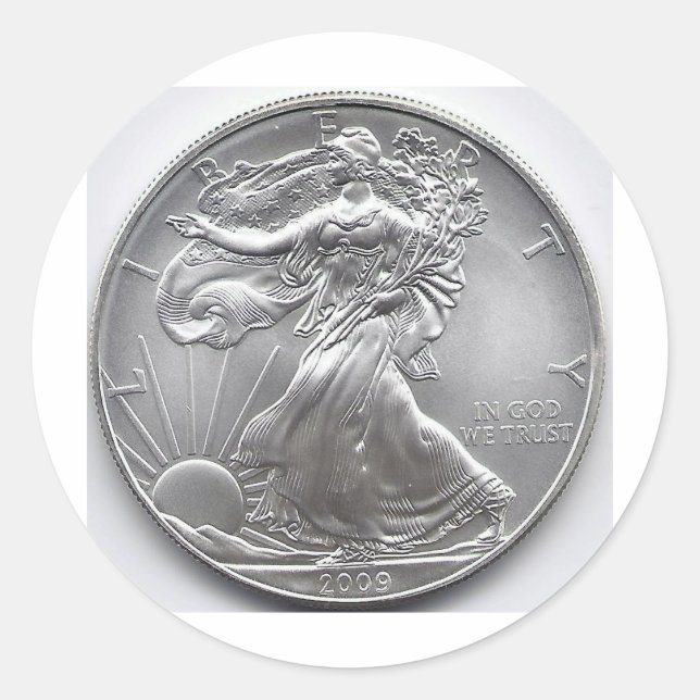 Münze Runder Aufkleber (Vorderseite)