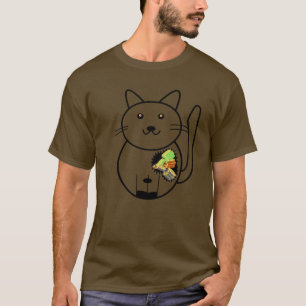 Münzen-CAT auf dunklen Canva Tees