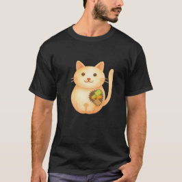 Münzen-CAT auf dunklen Canva Tees