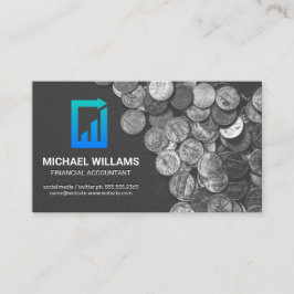 Münzen | Logo für das Finanzpapier Visitenkarte