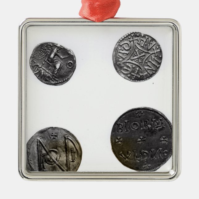 Münzen von Cunobelinus oder Cymbeline, König von Silbernes Ornament (Vorne)