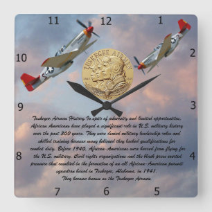 MÜNZEN VON TUSKEGEE QUADRATISCHE WANDUHR