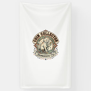 Münzensammler Numismatische Katze Münzensammler Nu Banner
