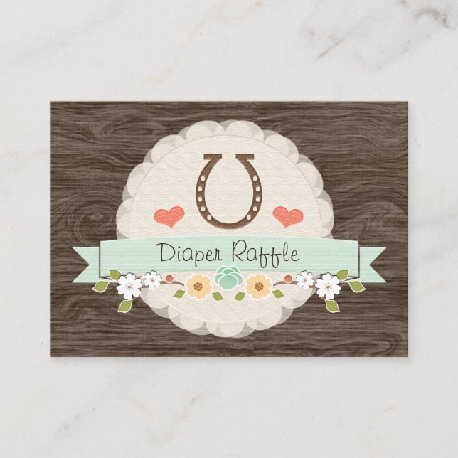 Münzhufeisen-Western-Flugticket Begleitkarte (Vorderseite)