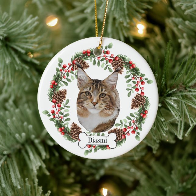 Münzkatze Keramik Ornament (Baum)