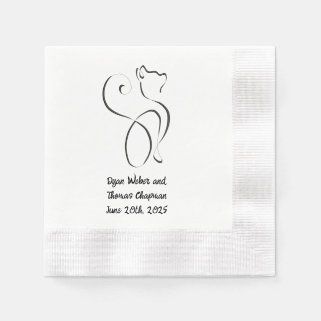 Münzrand Hochzeit Napkins Serviette (Vorderseite)