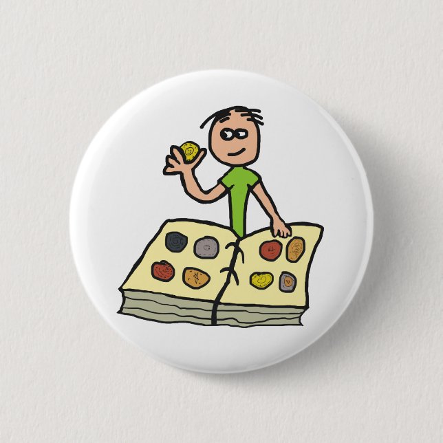 Münzsammeln Button (Vorderseite)