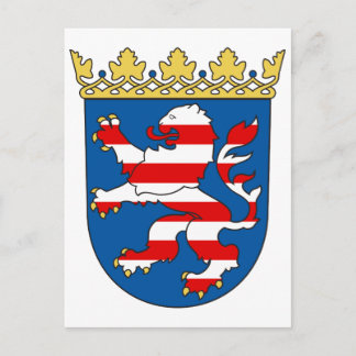 Münzwaffen Hesse Offiziell Heraldry Symbol Deutsch Postkarte