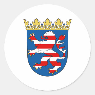 Münzwaffen Hesse Offiziell Heraldry Symbol Deutsch Runder Aufkleber