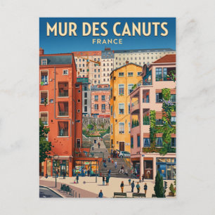 Mur des Canuts Frankreich Postkarte