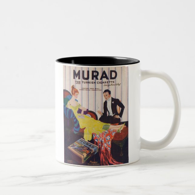 Murad Turkish Cigarettes 2 Zweifarbige Tasse (Rechts)