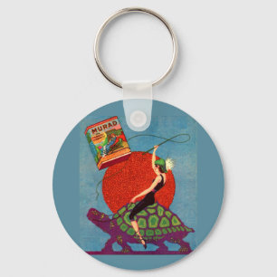 Murad zigarettes Lady reitet Riesenschildkröte Schlüsselanhänger