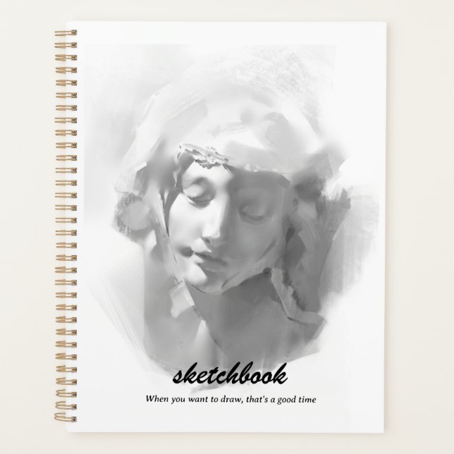 Mural Art Plaster Statue Frau Sketch Planer (Vorderseite)