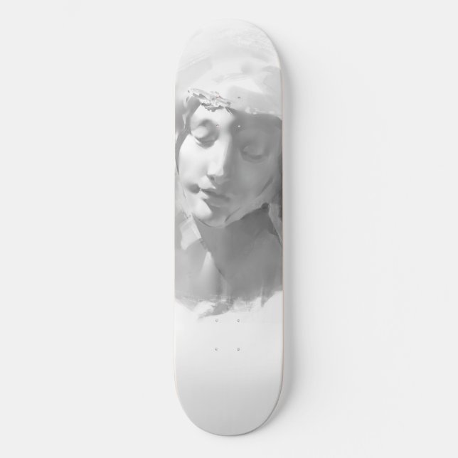 Mural Art Plaster Statue Frau Sketch Skateboard (Vorderseite)